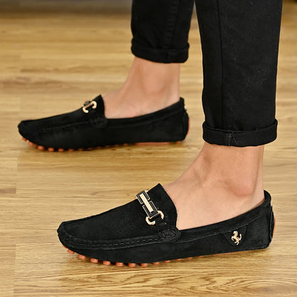 Men’s Large Size Leather Slip-On Loafers
