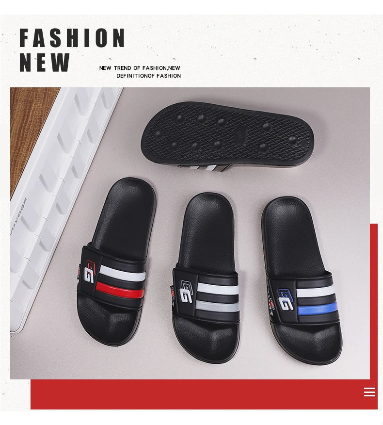 Men’s Lightweight Velcro Strap Summer Slippers