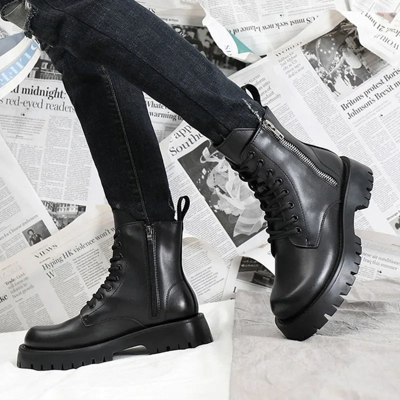 Men’s Leather Winter Ankle Boots Non-Slip