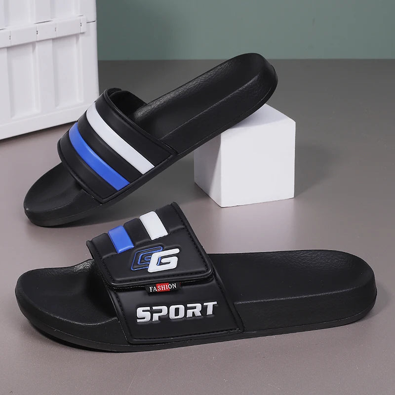 Men’s Lightweight Velcro Strap Summer Slippers