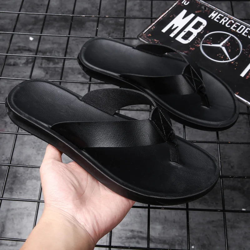 Men’s Leather Roman Open-Toe Summer Sandals