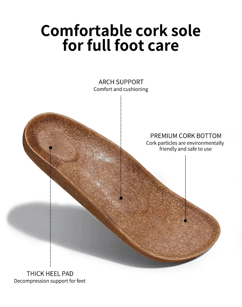 Anti-Slip Leather Clogs with Arch Support