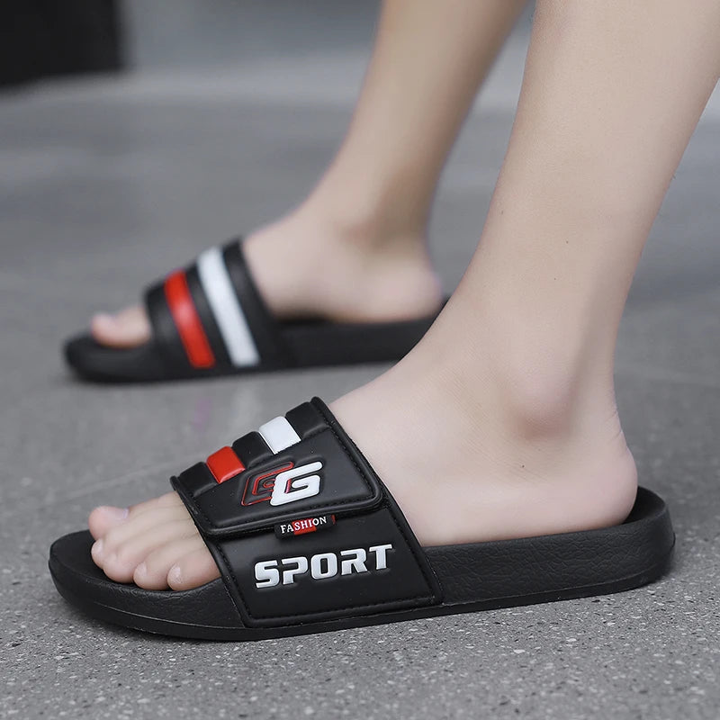 Men’s Lightweight Velcro Strap Summer Slippers