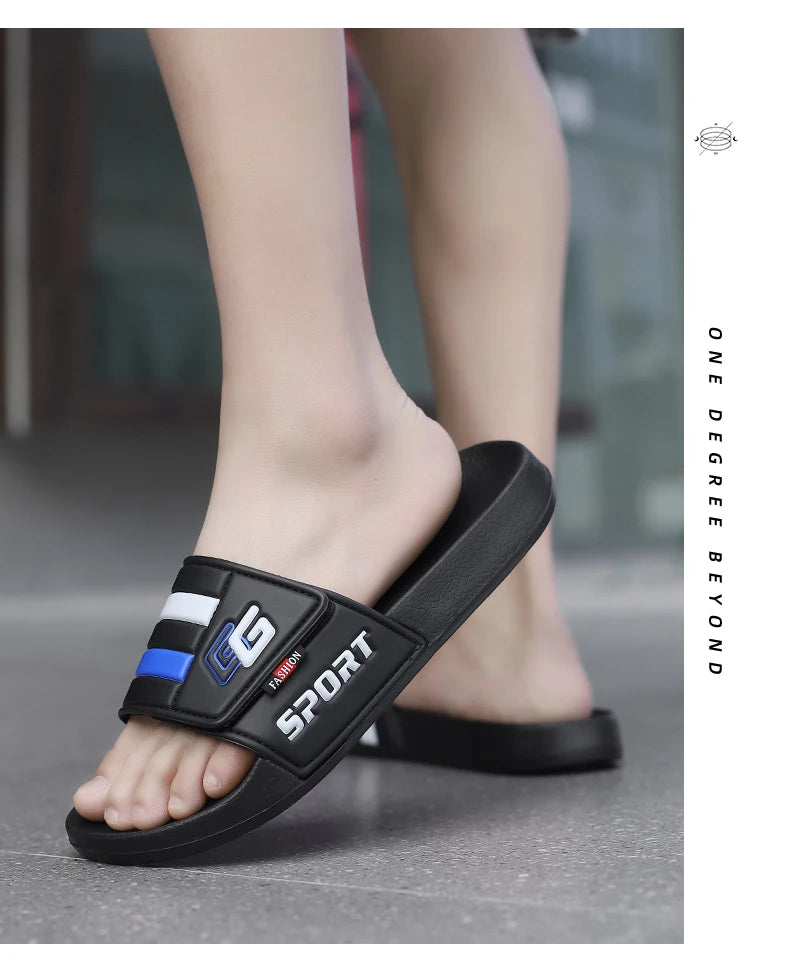 Men’s Lightweight Velcro Strap Summer Slippers