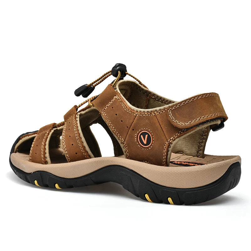 Men’s Genuine Leather Summer Roman Sandals