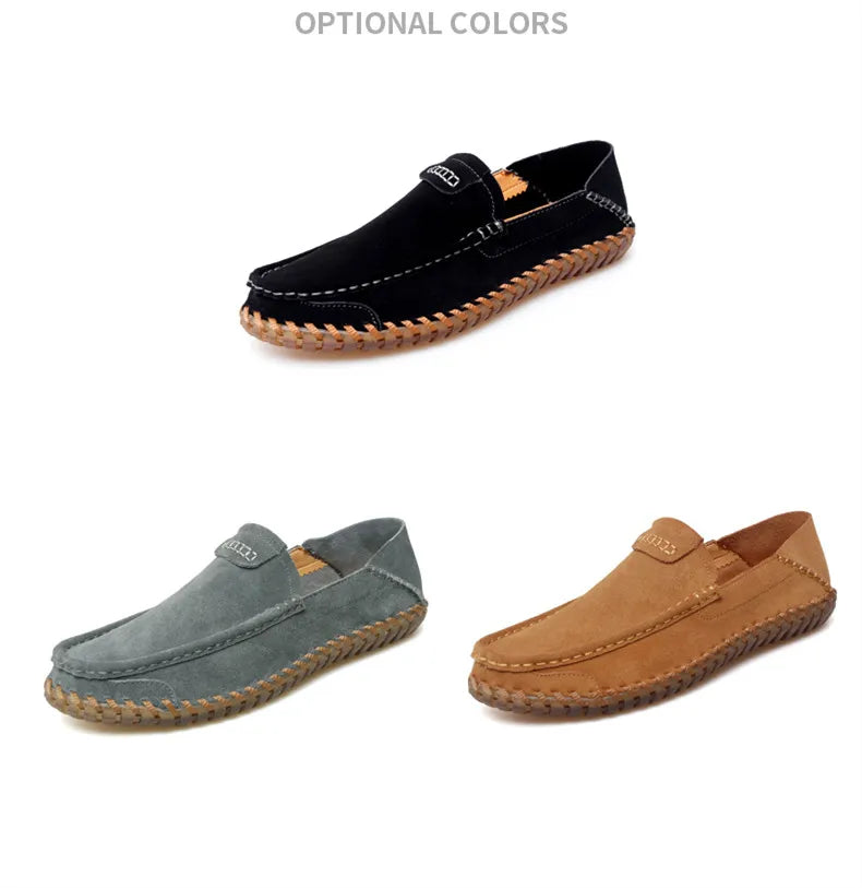 Men’s Large Size Leather Casual Loafers