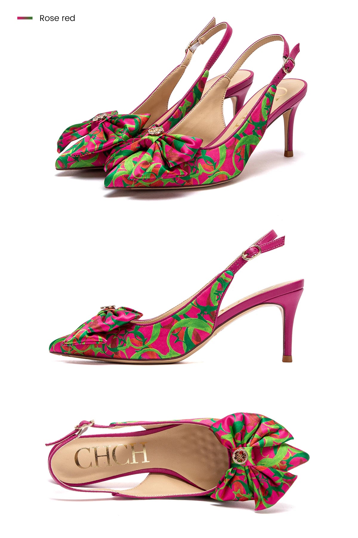Women’s High Heel Sandals with Unique Print