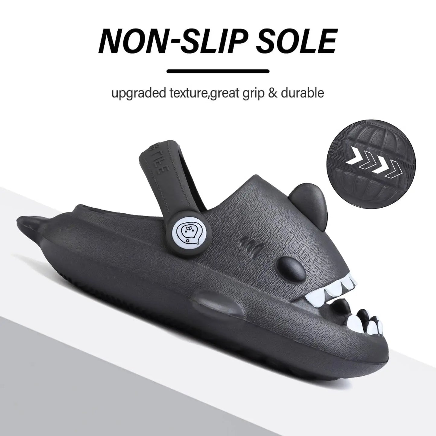 Kids Shark Cartoon Slip-On Sandals
