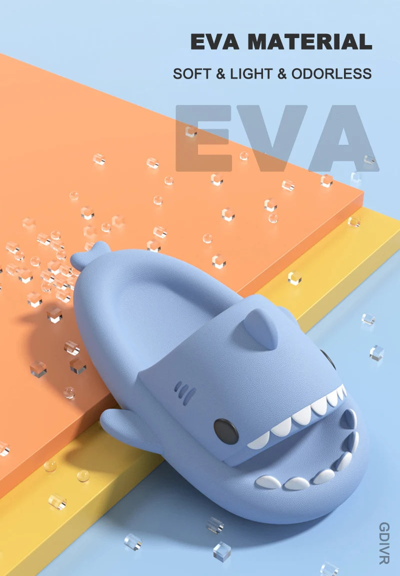 Kids Shark Cartoon Slip-On Sandals