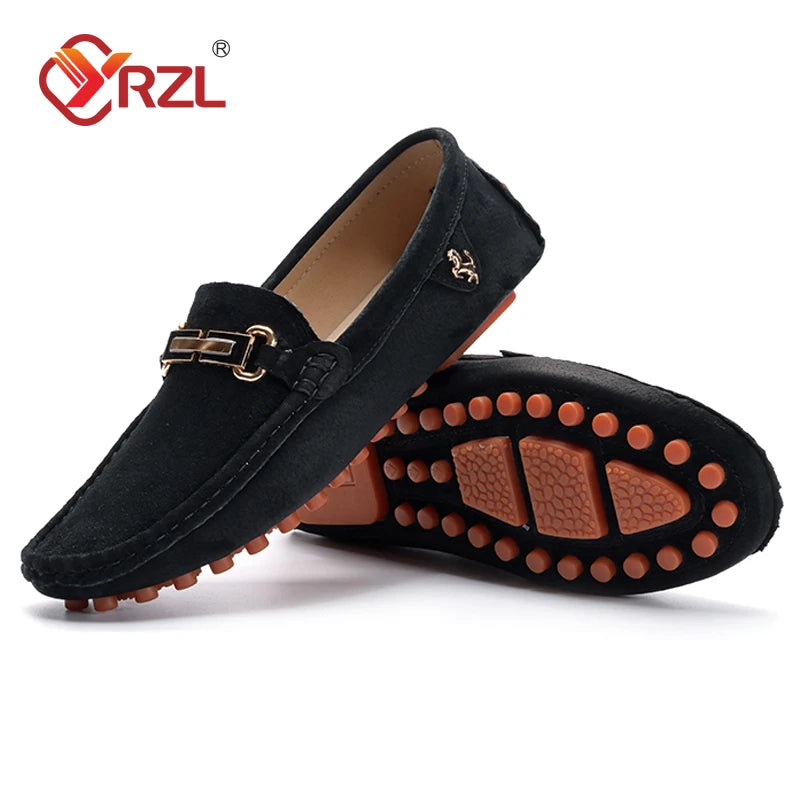 Men’s Large Size Leather Slip-On Loafers