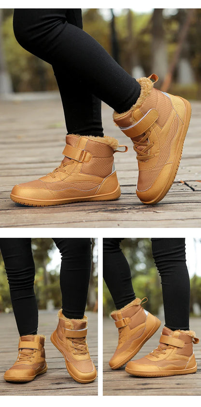 Kids Waterproof Fur-Lined Winter Boots