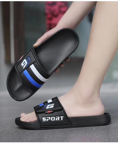 Men’s Lightweight Velcro Strap Summer Slippers