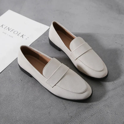 Women’s Vintage Leather Loafers Casual Flats