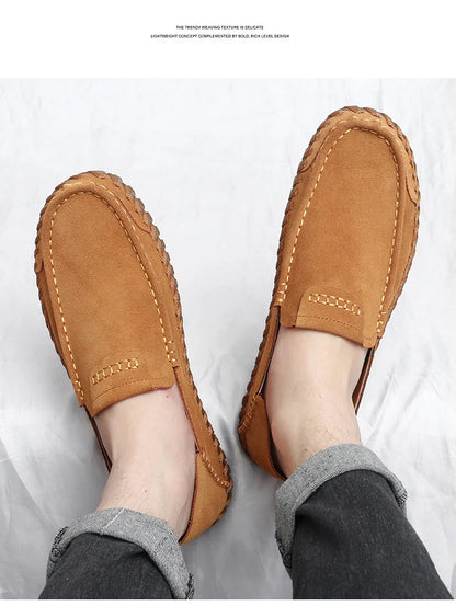 Men’s Large Size Leather Casual Loafers