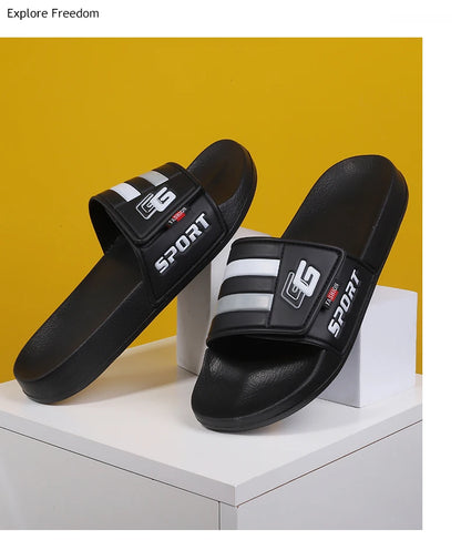 Men’s Lightweight Velcro Strap Summer Slippers