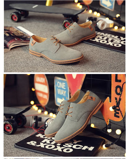 Men Luxury Suede Leather Oxford Shoes