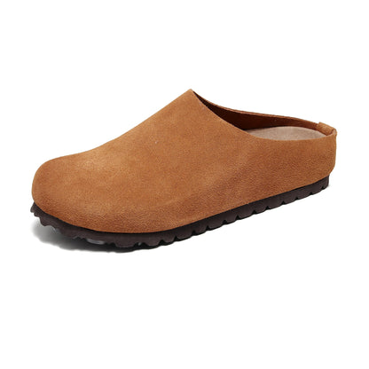 Anti-Slip Leather Clogs with Arch Support