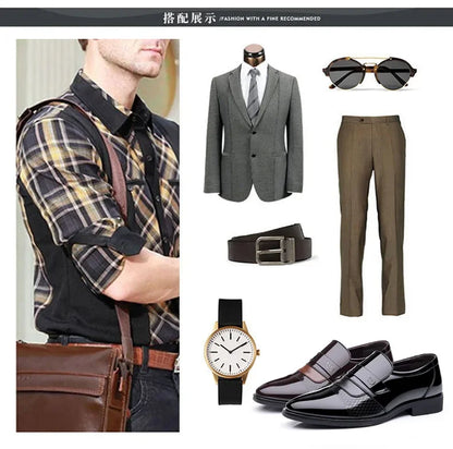 Men’s Luxury Leather Brogue Oxford Dress Shoes