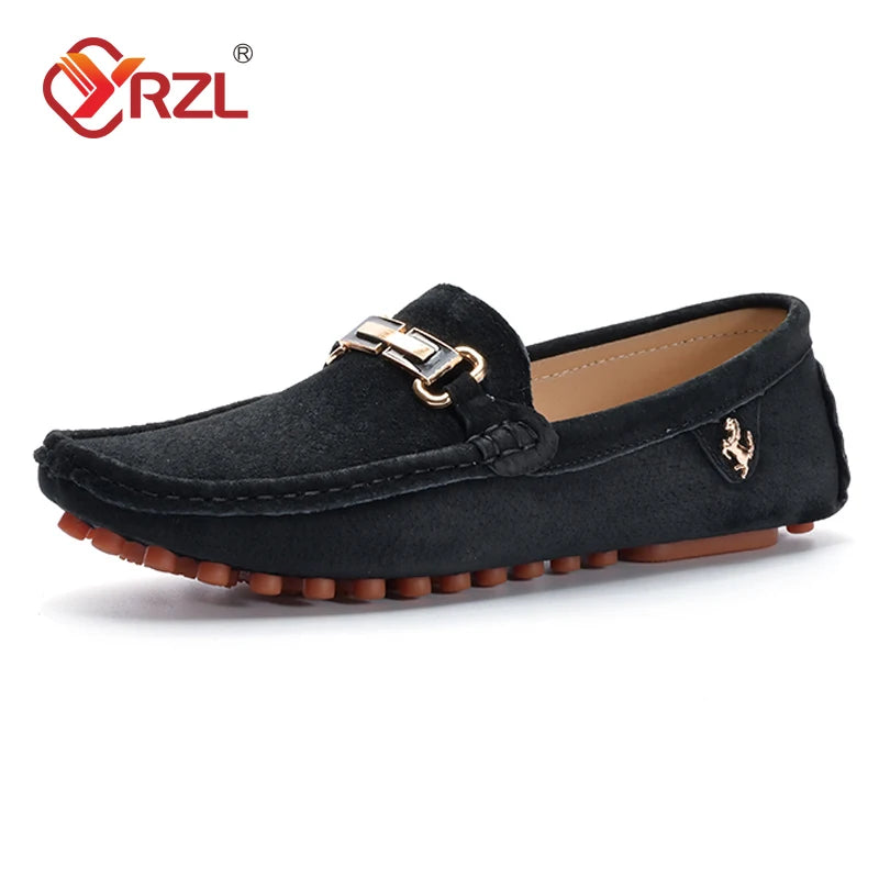Men’s Large Size Leather Slip-On Loafers