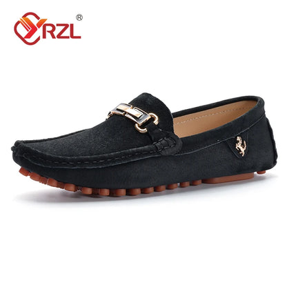 Men’s Large Size Leather Slip-On Loafers