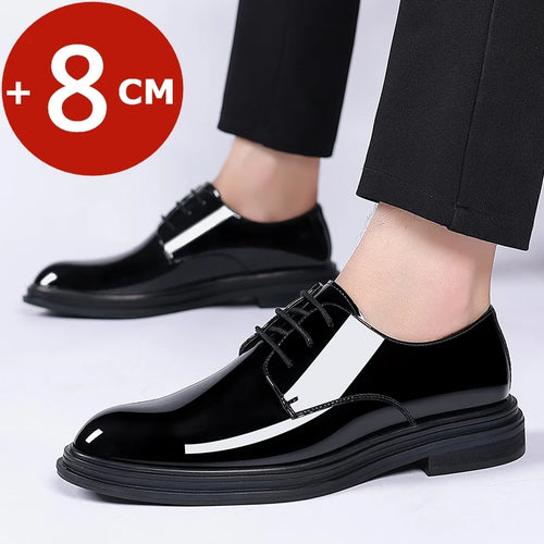 Men’s Patent Leather Height Increase Dress Shoes