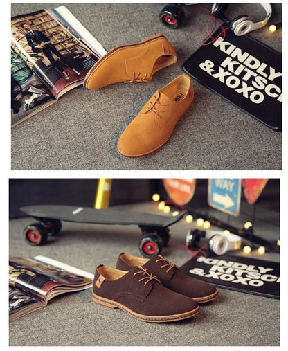 Men Luxury Suede Leather Oxford Shoes