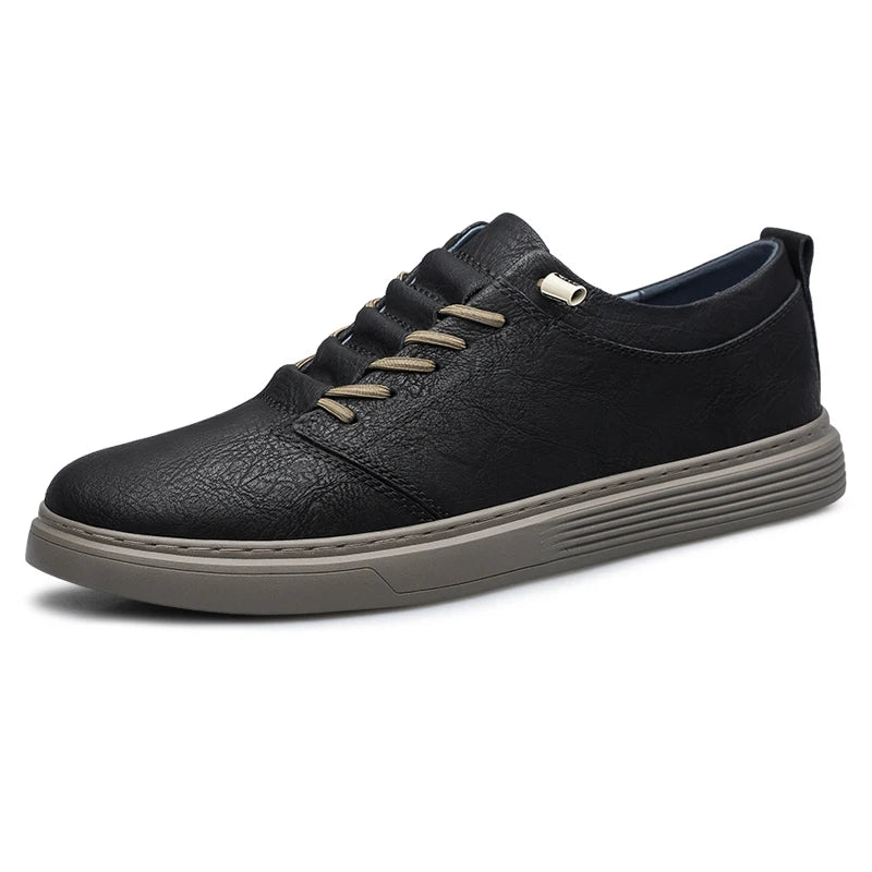 Men’s Leather Casual Oxford Flat Dress Shoes