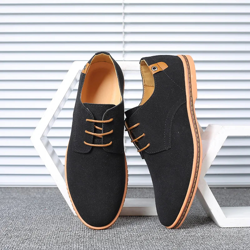 Men’s Suede Leather Oxford Casual Dress Shoes