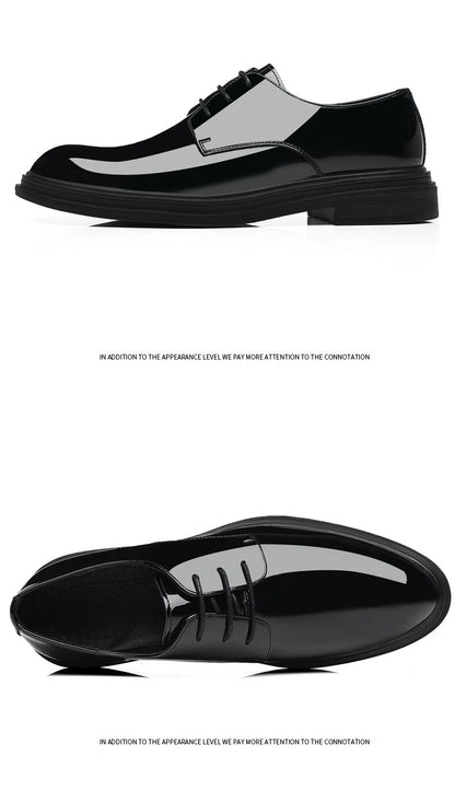 Men’s Patent Leather Height Increase Dress Shoes