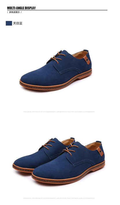 Men Luxury Suede Leather Oxford Shoes