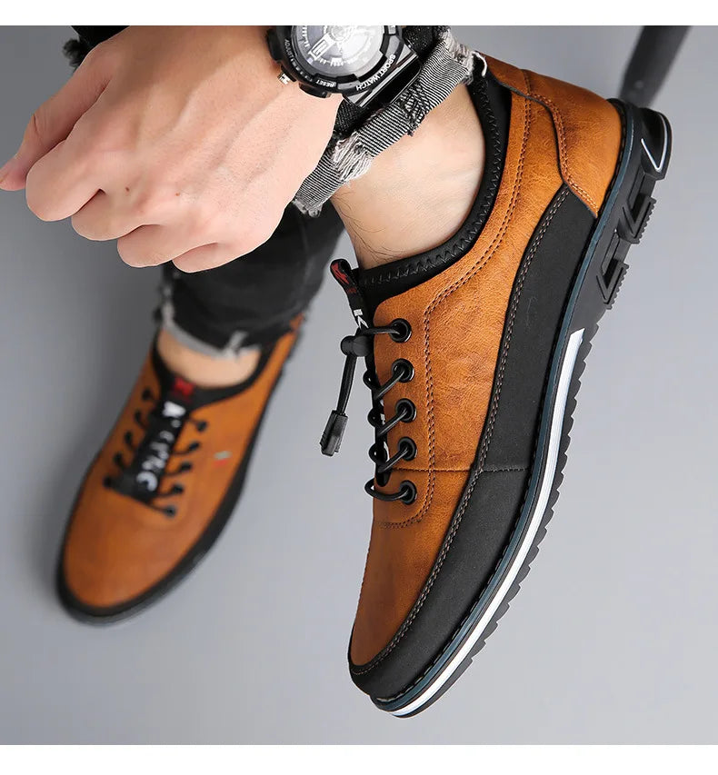 Men Leather Oxford Dress Shoes