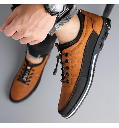 Men Leather Oxford Dress Shoes