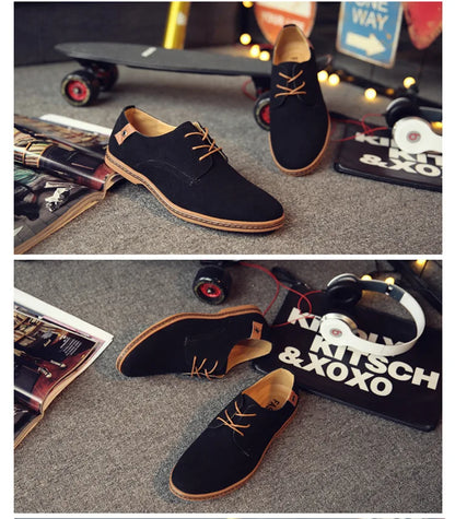 Men Luxury Suede Leather Oxford Shoes