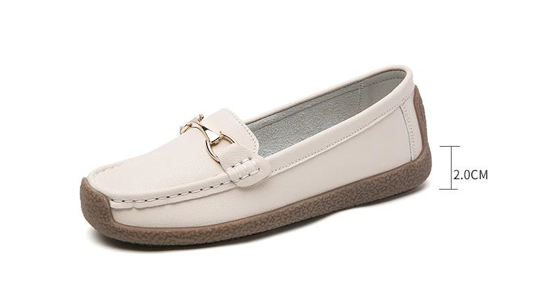 Women’s Leather Slip-On Casual Moccasin Flats