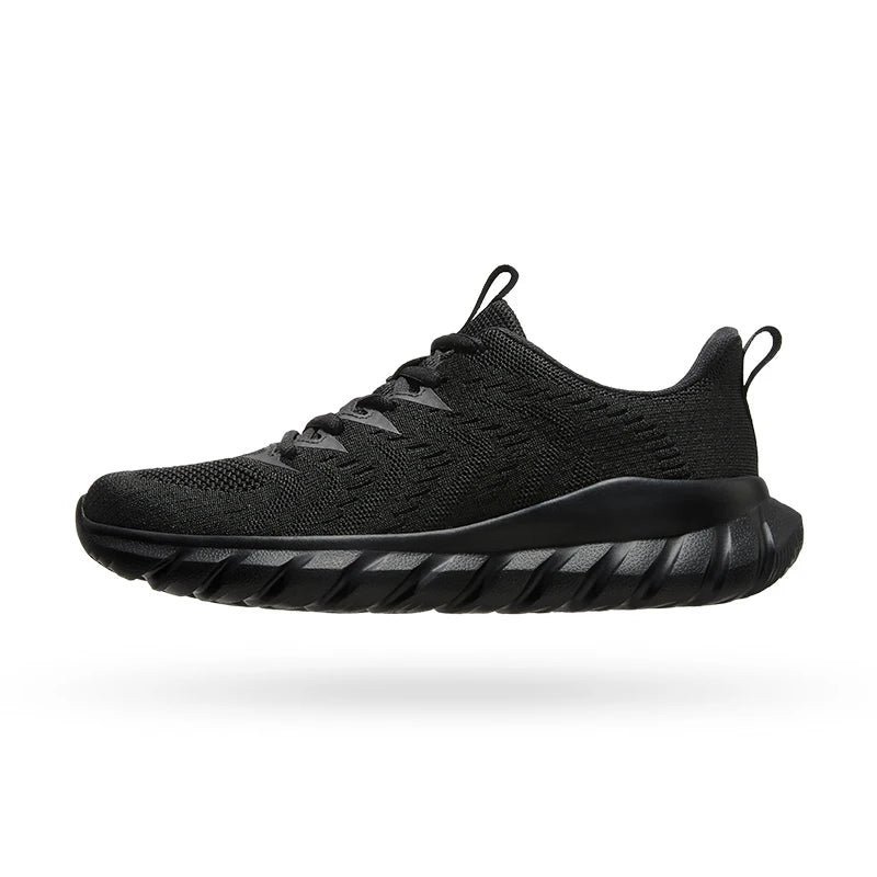 Men’s Lightweight Black Casual Sports Sneakers