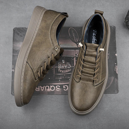 Men’s Leather Casual Oxford Flat Dress Shoes