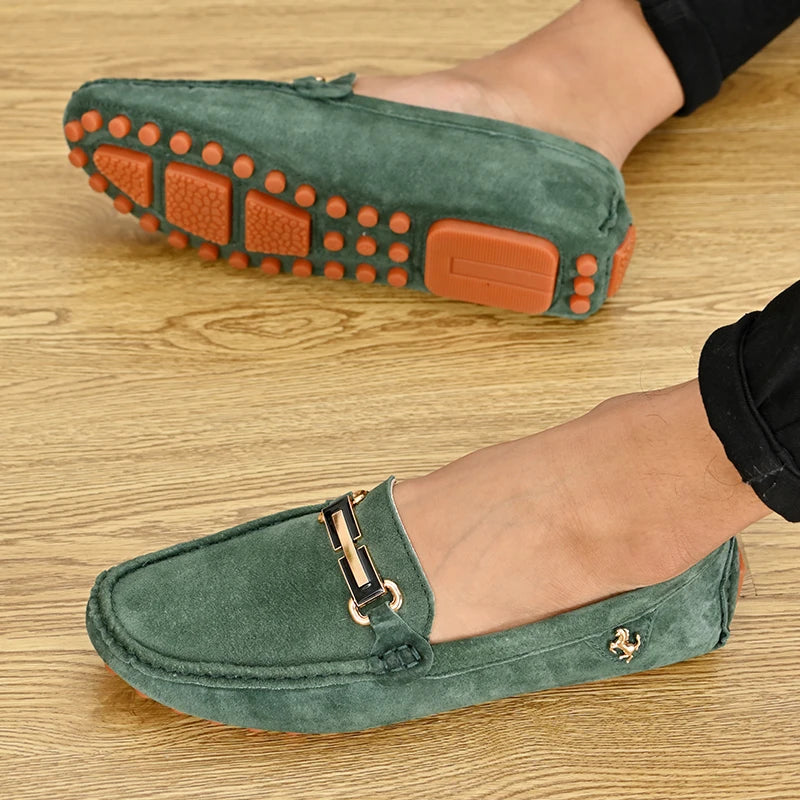 Men’s Large Size Leather Slip-On Loafers