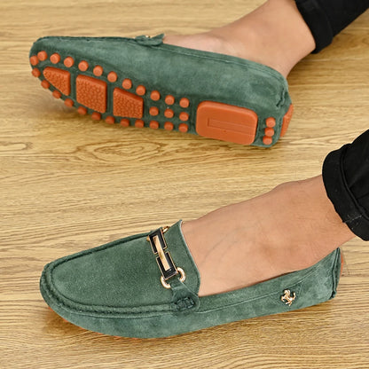 Men’s Large Size Leather Slip-On Loafers