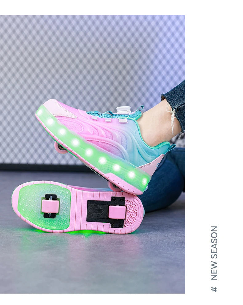 Kids LED Light Roller Skate Sneakers