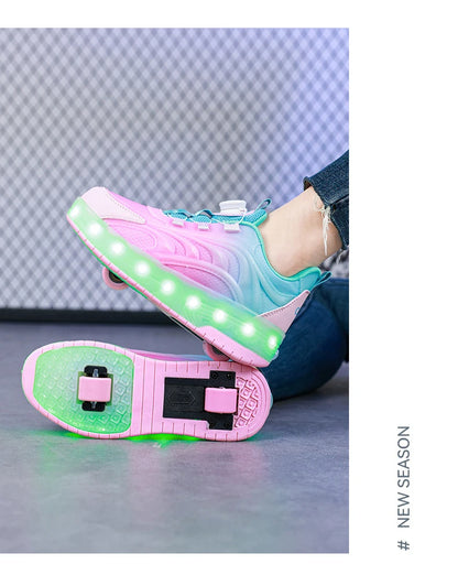 Kids LED Light Roller Skate Sneakers
