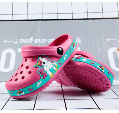 Baby Boys Cartoon Excavator Clogs