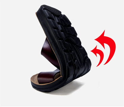 Men’s Leather Roman Open-Toe Summer Sandals
