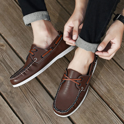 Men’s Slip-On Apron Toe Loafer Shoes
