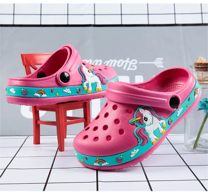Baby Boys Cartoon Excavator Clogs