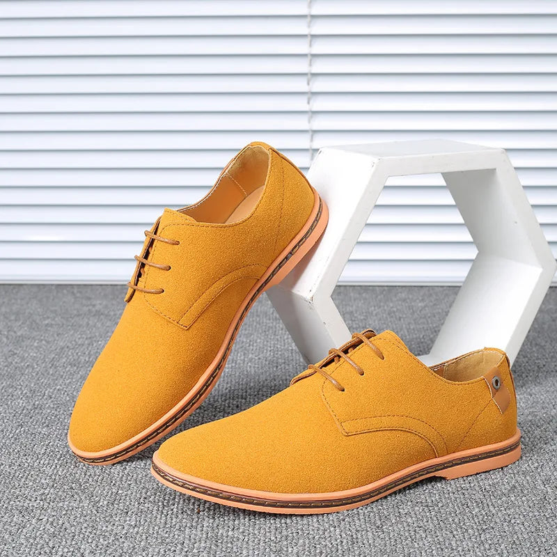 Men’s Suede Leather Oxford Casual Dress Shoes