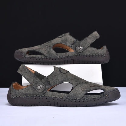 Men’s Handmade Leather Breathable Summer Sandals