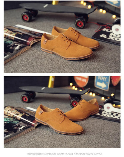 Men Luxury Suede Leather Oxford Shoes