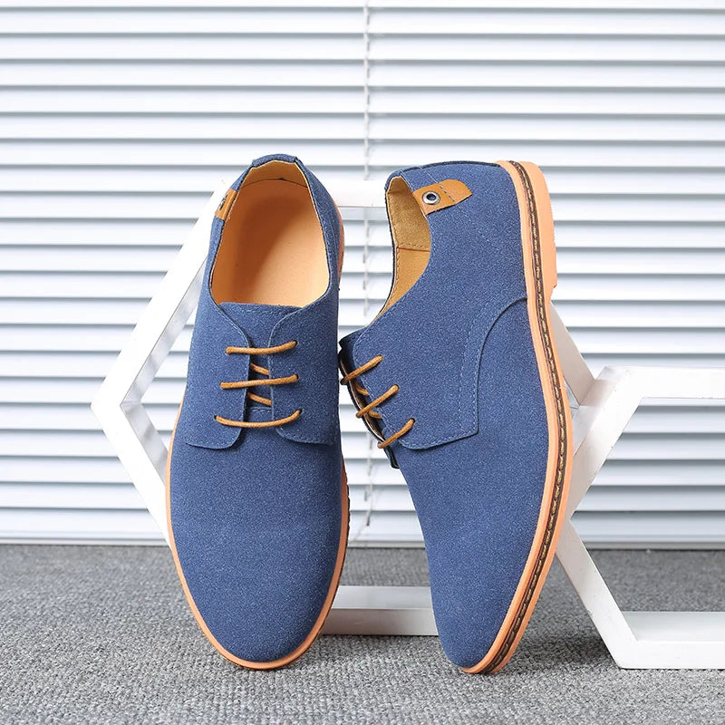 Men’s Suede Leather Oxford Casual Dress Shoes