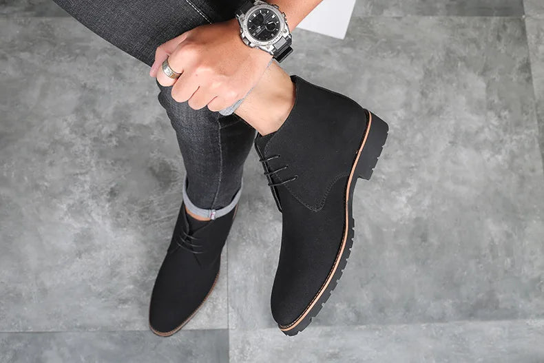 Men’s Suede Leather Chelsea Chukka Ankle Boots