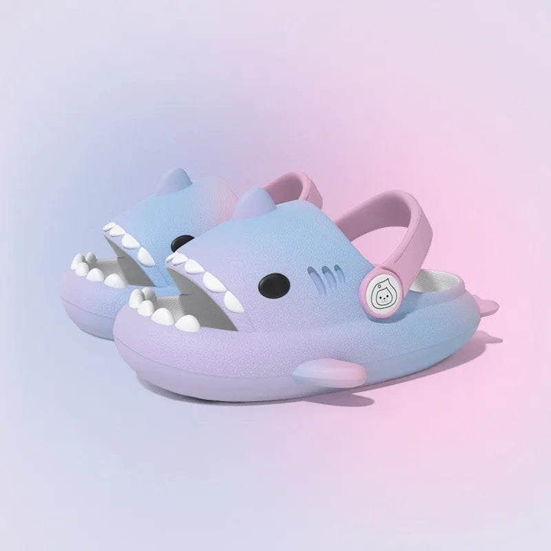 Kids Shark Cartoon Slip-On Sandals
